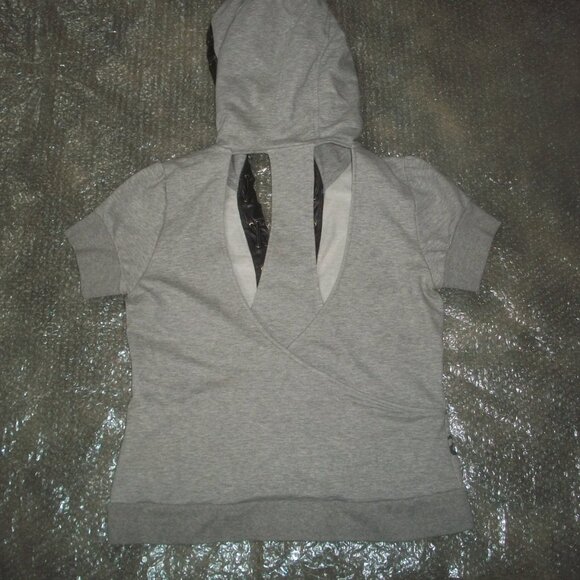 womens DEREON hoodie.Sexy lace-up look. Leather trim.Size large - Picture 3 of 3